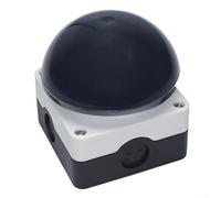 UTTASU Interrupteur à bouton d'arrêt de sécurité industrielle | Design tête de champignon, courant nominal 10 A Ith pour contrôle du moteur et circuits d'alimentation, arrêt (noir)