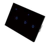 UTTASU Interrupteur tactile Smart Home pour application Tuya télécommande/commande vocale, options de 2 vitesses à 8 vitesses, 220 V 10 A, compatible avec Alexa et Smart Life, Wi-Fi 2,4 GHz