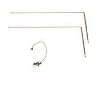 UTTASU Kit de canne à pêche en cuivre pour chasse d'eau et chasse au trésor, bâtons de détecteur de métaux avec outil pendule, cannes en L réglables pour localiser les veines minérales et des objets