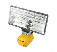 UTTASU Lampe de travail sans fil rechargeable par USB compatible avec plusieurs modèles de batterie 20 V max pour une fonctionnalité améliorée (20,3 cm)