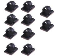 UTTASU Lot de 10 clips de serre-câbles avec base adhésive pour voiture pour organiseur de caméra embarquée, support de gestion des câbles à fixer sur des surfaces lisses, réutilisable et peu