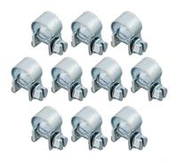 UTTASU Lot de 10 colliers de serrage pour mini tuyau de carburant diesel, refroidisseur diesel, 9 mm de large, galvanisé, montage facile avec vis fendue, pour voiture, industrie, ménage, 10 pièces (9