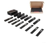 UTTASU Lot de 15 blocs de jauge de hauteur pour scie à table et outils de travail du bois avec construction en aluminium et marquages de taille gravés clairs (noir)