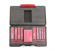 UTTASU Lot de 15 blocs de jauge de hauteur pour scie à table et outils de travail du bois avec construction en aluminium et marquages de taille gravés clairs (rouge)