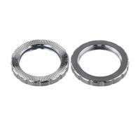 UTTASU Lot de 2 écrous extérieurs de pédalier pour vélo électrique Bafang M500/M600/M420 - Argent, 31,5 mm ID / 43,8 mm OD