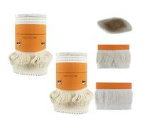 UTTASU Lot de 2 noyaux de mèche de rechange pour chauffage au pétrole et au kérosène, 65 x 2,5 x 175 mm, fibre de verre et coton, installation facile