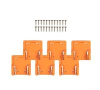 UTTASU Lot de 6 supports de batterie pour Ridgid pour outils AEG 18 V, organisateur de quai de rangement en plastique pour garage, atelier, jaune