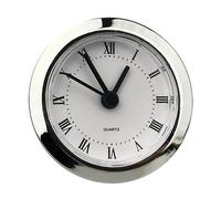 UTTASU Mouvement d'horloge à quartz de 60 mm avec chiffres arabes dorés sur cadran blanc, pour projets d'horloge à faire soi-même et réparer une horloge à quartz