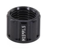 UTTASU MT-AXN15 Écrou d'essieu traversant M15 pour moyeux de vélo, pas de filetage P1.0/P1.5/P1.75, aluminium anodisé noir, compatible avec les essieux traversants de 12 mm et 15 mm, capuchon d'arbre