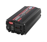 UTTASU Onduleur à onde sinusoïdale pure 3000 W compatible avec source 12 V 24 V CC pour panneau solaire appareils ménagers activités de plein air RV Camping Construction en aluminium Moniteur d'état