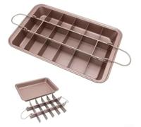 UTTASU Plat à Gâteau 31x19cm Fond Épais Distribution Chaleur Plat à | Acier inoxydable, pour surface antiadhésive, démoulage pour facile, 31x19.5x4cm, pour idéal brownies