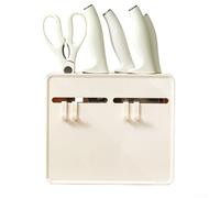 UTTASU Porte-Ustensiles Mural Cuisine 4 Crochets Gain de Place(Beige)