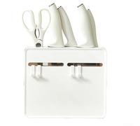 UTTASU Porte-Ustensiles Mural Cuisine 4 Crochets Gain de Place(White)