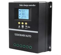 UTTASU Régulateur de panneau solaire, contrôleur de charge solaire 150 A, écran LCD, régulateur de batterie avec deux ports USB pour système de panneau solaire 12 V 24 V 36 V 48 V avec protection