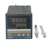 UTTASU Régulateur de température PID REX-C700 pour sortie relais - 0-400 °C avec auto-réglage - Affichage numérique clair - Pour fours industriels, moulage par injection et sèche-linge - AC100-240 V