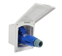 UTTASU RV-Camper Marine Camper Connecteur de courant principal avec couvercle 220 V-240 V 16 A, pour alimentation externe, installation rapide, haute universalité