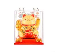 UTTASU Statue de chat porte-bonheur en céramique Maneki Neko porte-bonheur Fengshui - Décoration pour décoration de bureau, voiture (chat gourde, jaune), 1224541884