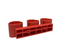 UTTASU Support de batterie pour Bosch 10,8 V 12 V, support de rangement mural avec design à 3 emplacements, pour batteries Bosch 10,8 et 12 V, rouge