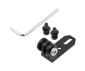 UTTASU Support de plaque d'immatriculation de vélo pour selle, support de caméra compatible avec selles Shimano et caméras de sport GoPro, support stable en alliage d'aluminium noir, vis de fixation