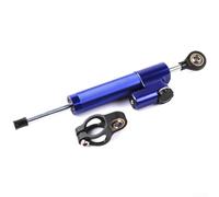UTTASU Support stabilisateur de direction pour moto - 256 mm - Version courte - Construction en acier monté sur guidon - Disponible en noir, rouge, bleu, or, titane, argent (bleu)