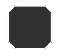 UTTASU Tapis de sol de camping en polyéthylène imperméable avec connecteur de passage en tissu Oxford pour l'épissure de tente Plusieurs connexions de tente Noir 410 x 410 cm