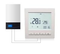 UTTASU Thermostat d'ambiance numérique pour chauffage au sol avec écran tactile LCD, double contrôle de la température et programmation intelligente à 6 périodes