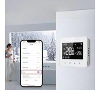 UTTASU Thermostat intelligent pour application Tuya et Smart Life, compatible avec chauffage à gaz, télécommande Wi-Fi, commande vocale, programme 5 + 2 semaines, sécurité enfant, contrôle de groupe
