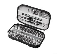 UTTASU Tournevis électrique rechargeable 153 en 1 avec batterie de type C 500 mAh, 1,5 heure d'autonomie, 90 jours de veille et 4 lumières LED (gris)