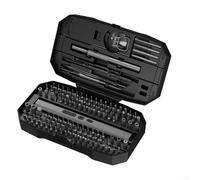 UTTASU Tournevis électrique rechargeable 153 en 1 avec batterie de type C 500 mAh, 1,5 heure d'autonomie, 90 jours de veille et 4 lumières LED (noir)