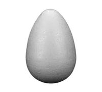 UTTASU Œufs en mousse blanche pour loisirs créatifs, décorations de Pâques et de Noël, 14 cm/15 cm/18 cm/20 cm, polystyrène léger, pouvant être peints et flottants, percables pour projets d'art