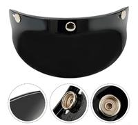 UTTASU Visière de casque de moto universelle à 3 boutons-pression de qualité supérieure, en polycarbonate moulé par injection, haute résistance aux rayures, noir, 1224591049