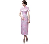 UTTASU Women Chinese Cheongsam Dress Long High Split Elegant | High side split design, elegant silhouette, suitable for formal events, weddings, galas, and parties