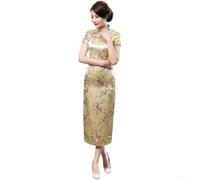 UTTASU Women Chinese Cheongsam Dress Long High Split Elegant | High side split design, elegant silhouette, suitable for formal events, weddings, galas, and parties