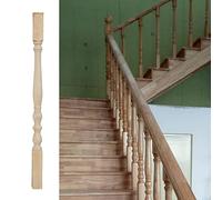 UTTDP Rampes d'escalier en peuplier Massif, 95 cm/37,4 po - Mains courantes for marches extérieures (Lot de 1/5/10/20)(95cm/37.4in 1 Pack)