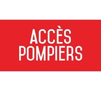 Uttscheid Accès Pompiers - Autocollant Vinyl Waterproof - L.200 x H.100 mm