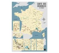 UTTSCHEID Cartes des vins de France 2025 - Vintage - Non pliée (Sans cadre, B2-50 x 70,7 cm)