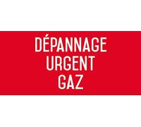UTTSCHEID Dépannage Urgent gaz - Autocollant Vinyl Waterproof - L.200 x H.100 mm
