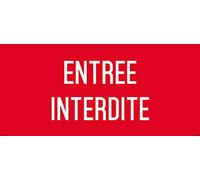 UTTSCHEID Entrée Interdite - Autocollant Vinyl Waterproof - L.200 x H.100 mm