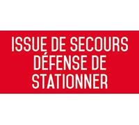 UTTSCHEID Issue de Secours défense de stationner - Autocollant Vinyl Waterproof - L.200 x H.100 mm
