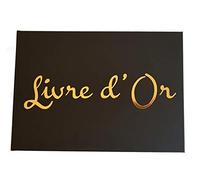 UTTSCHEID Livre d'or Format A4 Paysage - 100 Pages - Couverture Noire Mate - Lettres dorées - Qualité Premium