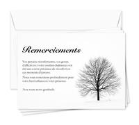 UTTSCHEID Lot de 10 - Cartes Remerciement - Deuil - Condoléances - Décès Obsèques - Cartes avec Enveloppes - Format A6 (10,5 x 14,8 cm) - Arbre d’hiver