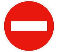UTTSCHEID Panneau de Sens Interdit - Autocollant Vinyl Waterproof - Diamètre de 200 mm