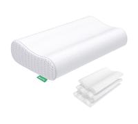 UTTU Oreiller cervical pour soulager la fatigue du cou, oreiller cervical en mousse à mémoire de forme pour dormir, oreiller orthopédique réglable, rafraîchissement pour les personnes dormant sur le