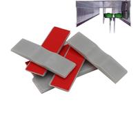 UtySty Lot de 10 butées de porte coulissante, localisateur concave à coller, anti-collision, adaptateur tampon pour garde-robe, rail supérieur, système de poulie de roue, fenêtre, armoire, accessoires