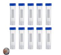 UtySty Lot de 10 tubes de rangement pour grains de café à dose unique avec graduation, 50 ml, capsules pour machine à expresso Breville, café, bar, barista