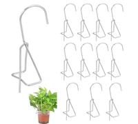UtySty Lot de 12 crochets de suspension en terre cuite pour pots de fleurs en terre cuite et argile, mur, clôture, terrasse, pot de fleurs en terre cuite, orchidée