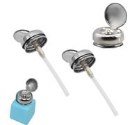 UtySty Lot de 2 bouchons de rechange pour distributeur d'alcool à pompe à pression en métal avec tube plongeant pour distributeur d'alcool, flacon à pompe en verre, acétone 200 ml, 180 ml, 120 ml