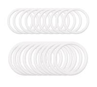 UtySty Lot de 20 anneaux ronds en plastique pour attrape-rêves - Pour loisirs créatifs, macramé, Noël, mariage, crochet - Blanc - 8,5 cm + 10 cm