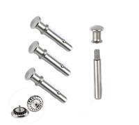 UtySty Lot de 4 filtres d'évier de cuisine M8 de 1,6 cm - Panier de vidange rond - Poignée de tige de traction avec verrouillage à bille - Pièces de réparation universelles pour canalisations standard