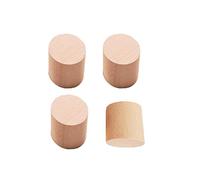 UtySty Lot de 4 rehausseurs de meubles en bois de 5,1 cm - Pieds ronds en bois naturel - Pieds solides simples à monter soi-même - Pour armoire, canapé, table, chaise, lit